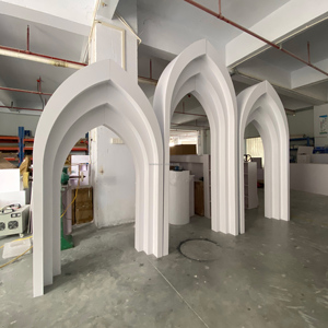 <strong>Wedding</strong> Banquet White Pvc 3d Stereoscopic Arch <strong>Wedding</strong> Hanging Chandelier Backdrop Panel <strong>Decoration</strong> Board Stage Backdrop Wall - Product Image 5