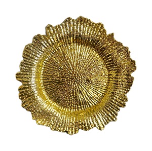 Nouveauté : Assiettes de présentation en <span class=keywords><strong>plastique</strong></span> doré de 13 pouces pour dîner, mariage, décoration élégante - Dernier design en acrylique sous-<span class=keywords><strong>assiette</strong></span> - Product Image 4