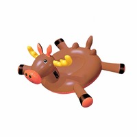 Bouée gonflable en PVC en forme de taureau pour piscine, jouet aquatique pour adultes et enfants