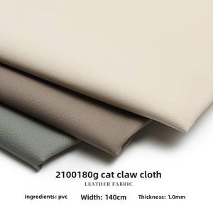 Tissu en cuir synthétique PVC souple et rigide de 1,0 mm résistant à l'abrasion pour <span class=keywords><strong>matelas</strong></span>, coussins et meubles (canapé) - Tissu anti-griffures pour chats - Product Image 1