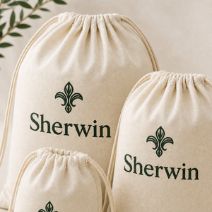 Custom Promotional Eco-friendly Recyclable Cotton Drawstring <b>Bag</b> Animal Prints Long Handle Durable Bottom Pouch - Product Image 3
