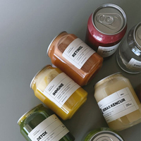 Bouteille de boisson transparente en plastique PET avec logo personnalisé, capacité 650 ml 700 ml, avec couvercle à anneau de traction pour thé glacé, smoothie, jus