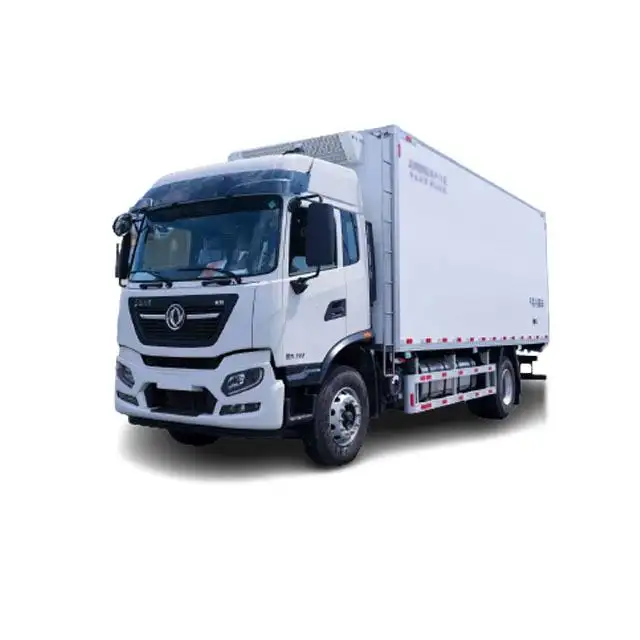 डोंगफेंग 260hp 6 सिलेंडर मशीन उच्च गुणवत्ता प्रशीतित ट्रक फ्रिज ट्रक