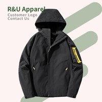 Veste Softshell Personnalisée en Gros de Haute Qualité, en Polyester, Color Block, Style Urbain, à Capuche, Épaisse et Respirante pour l'Extérieur
