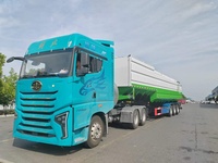 Camion-citerne pour céréales et farine en vrac avec compresseur d'air, en alliage d'aluminium, semi-remorque, camion-citerne pour farine de blé en vrac