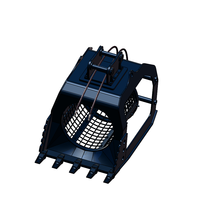 Nouvelle benne rotative hydraulique Rainbow RSB355 originale pour mini-excavatrice, avec tamisage à mailles, pour terre et pierres