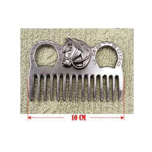 Peigne professionnel pour le toilettage des chevaux, en acier inoxydable, PVC imperméable, confortable, durable, outil de soin pour peigner et séparer facilement la crinière - Product Image 5