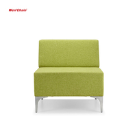 Ensemble de canapés modulaires d'angle pour salle d'attente de bureau, design moderne, structure métallique, combinaison libre, personnalisable, pour espaces publics
