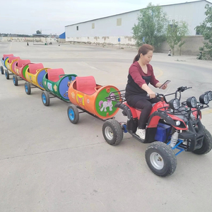 Train touristique miniature sans rails en plastique et en métal pour enfants Jeux éducatifs de <span class=keywords><strong>parc</strong></span> <span class=keywords><strong>d</strong></span>'attractions de jardin - Product Image 4