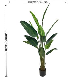 Groothandel Milieuvriendelijke UV-Bestendige Duurzame Plastic Kunstmatige Reiziger Palmbomen Realistische Waterdichte Grote Buitentuin - Product Image 6