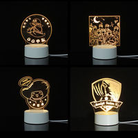 Lampe Illusion 3d Led Custom Room Décorative Enfants Usb Batterie Acrylique 3d Led Veilleuse Lampe de Table 3d Lumières Pour Enfants Cadeau