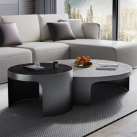 Mobilier de salon moderne nordique rustique italien grande table basse en pierre pour le service de thé ou de café