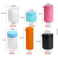 Bouteilles cylindriques en plastique HDPE en gros avec bouchon à anneau de déchirement, prix d'usine, conteneur vide pour capsules de protéines, finition givrée