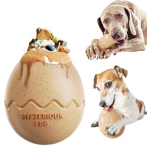 Multi-color Dinosaur <b>Egg</b> Plastic TPR Slow Feeding Chew Proof Non Toxic Dog Puzzle Interactive Training <b>Toy</b> - Product Image 2