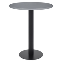 Table de bar ronde sur mesure OEM, base en métal cannelé, table haute commerciale pour café, restaurant, bar