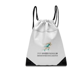 Custom Logo <b>Nylon</b> Drawstring <b>Backpack</b> Sports Gym Bag, Printed Sack Pack for Outdoor Travel School Outside Activities Wholesale - Product Image 1