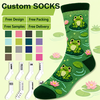 Chaussettes personnalisées imprimées sur mesure en fil de qualité supérieure résistant à la décoloration pour acheteurs en gros