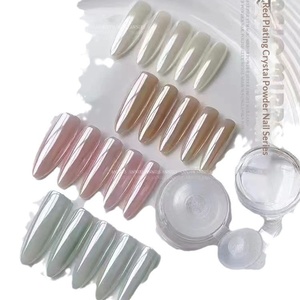 Polvo de Uñas Aurora Mirror, Polvo de Cristal Fluorescente Translúcido con Destellos Helados para Decoración de Uñas - Product Image 5