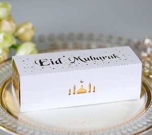 EID Candy Box Ramadan Mubarak Candy Packaging Boxes Square Chocolate Box For Ramadan Party Decorations 2022 Islamic Gift Supply