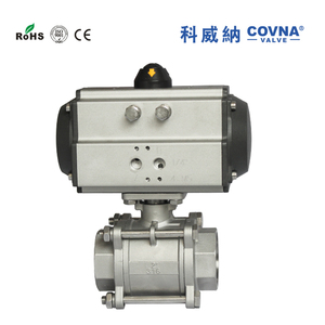 วาล์วควบคุมการไหลแบบนิวเมติก COVNA สำหรับคำสั่งเร่งด่วน DN25 1" วาล์วบอลไอน้ำ 2 ทาง 3 ชิ้น พร้อมตัวกระตุ้นนิวเมติก 316 SS 1000 WOG - Product Image 5