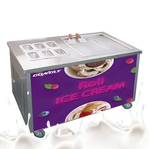 ETL hielo frito máquina de helados/helado frito máquina de rollo/panecillo frito máquina de helados