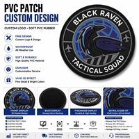 Patch PVC 3D personnalisé Raven, badge en caoutchouc en relief, patch logo imperméable pour vestes, chapeaux, sacs, sacs à dos, vêtements, décoration extérieure