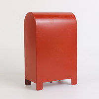 Buzón de Metal Vintage Hecho a Mano para Cartas a Santa, Buzón de Hierro Independiente con Cerradura para Decoración Navideña del Hogar