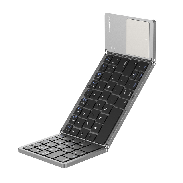 Factory Somostel SMS-GM51 Triple Folding Keyboard with Built in Touchpad Scissor Switch Low Noise Wireless Connectivity
