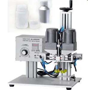 AILUSI semi-automatic bottle lid screwing machine Pneumatic semi-automatic 4 wheels screwing capping machine