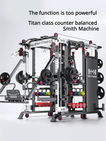 Machine Smith Professionnelle Multi-Fonction Haute Qualité Robuste pour Usage en Salle de Sport, Tonification Musculaire et Entraînement de Force
