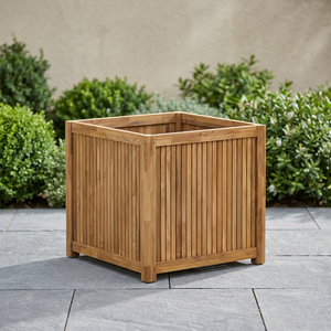 Meubles de jardin d'extérieur en bois de teck massif de style moderne Pots de fleurs pour patio pour application extérieure - Product Image 3