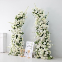 Arche de fleurs artificielles en tissu de soie hautement recommandée, décoration d'arche de fleurs artificielles pour mariage, arrangement floral