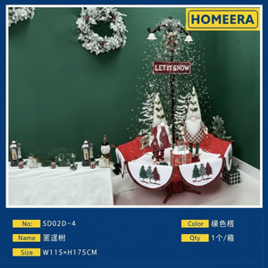 Albero di Natale Artificiale di Alta Qualità 180 cm con Funzione Pieghevole, Materiale PET e Ferro, Spina Piatta 110V per Decorazioni Natalizie Domestiche - Product Image 1