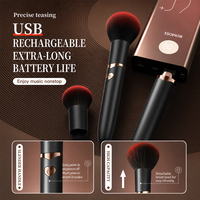 Mini vibromasseur portable discret en forme de pinceau de maquillage, vibromasseurs vaginaux G-Spot, 10 fréquences, rechargeable par USB, étanche IPX7