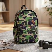 Mochila de Dibujos Animados BABY MILO, Mochila Escolar Pequeña, Linda y Versátil, para Hombres y Mujeres, Perfecta para Parejas en el Campus, Cierre de Cremallera de Poliéster