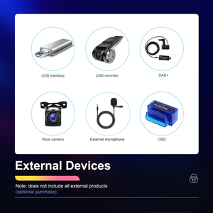 Radio Estéreo para Auto Podofo de 8'' con 2+64GB, Android, Doble DIN, CarPlay, Android Auto, GPS, WiFi, FM, RDS, EQ para VW/SAGITAR/JAT - Product Image 4