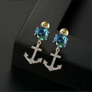 LUOTEEMI <span class=keywords><strong>orecchini</strong></span> <span class=keywords><strong>pendenti</strong></span> con ancoraggio dal Design creativo per donne e ragazze incontri Party Blue Red CZ Crystal Earring - Product Image 1
