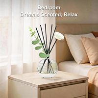Diffuseur d'arômes pour la maison, bouteille en verre de 100 ml avec fleurs artificielles, bâtonnets en rotin d'eucalyptus, décoration, cadeau pour la chambre à coucher, le bureau