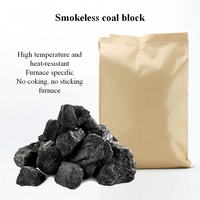 Charbon Anthracite à Haute Teneur en Carbone Fixe 95% Faible Teneur en Soufre 0,5% 6000 Kcal 8,5% Humidité Emballage Sac de 25kg