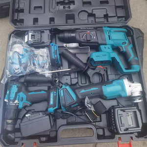 Juego de 4 Herramientas Eléctricas Inalámbricas con Batería de Litio: Taladro, Martillo Perforador, Llave de Impacto y Taladro Angular - Product Image 1