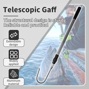 <span class=keywords><strong>Gaffe</strong></span> de poisson <span class=keywords><strong>télescopique</strong></span> avec crochet de lance de pêche en mer en acier inoxydable poteau en alliage d'aluminium pour poisson d'eau salée - Product Image 2