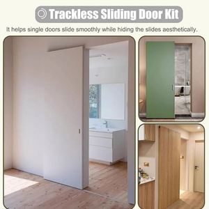 Kit de Puerta Corredera Invisible de Aluminio de Alta Resistencia WEKIS, Insonorizada y de Fácil Instalación para Cocinas, Cuartos de Almacenamiento y Oficinas - Product Image 5