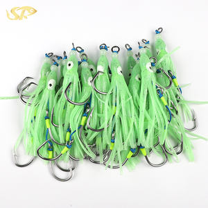 SUPERIORFISHING-Crochet à <span class=keywords><strong>triple</strong></span> assistance, jupe de calmar, pieuvre, acier inoxydable, antirouille - Product Image 2