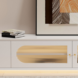 Meuble TV moderne de style moderne en bois de luxe pour salon, console multimédia, meuble TV, unité TV, armoire - Product Image 3