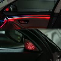 Kit d'éclairage d'ambiance 64 couleurs pour BMW Série 5 F10/F18 2012-2017, intérieur automobile, LHD/RHD, symphonie dynamique, kit de couvercles de haut-parleurs