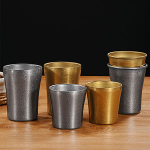 Tasses à expresso et <span class=keywords><strong>latte</strong></span> en acier inoxydable gris flocon de neige 300 ml pour commandes en gros – Idéales pour les fêtes, le camping en extérieur, et comme tasses à eau personnalisées ou pour servir la bière - Product Image 2