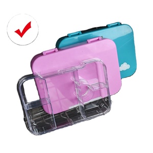 Fiambrera rectangular de acero inoxidable, bento 304, pequeño, mediano y grande, 5 compartimentos con tapa - Product Image 3