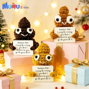 Poupée en tricot et crochet Art Déco, faite main, originale, adorable, amusante, humoristique, en forme de crotte, décoration mignonne, cadeau anti-stress super efficace - Product Image 6