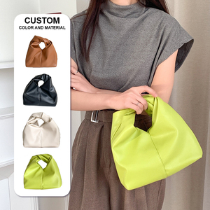 Soft <span class=keywords><strong>Dumpling</strong></span> Fashion 2024, último diseño, bolso de PU para mujer, venta al por mayor, fiesta, Etiqueta Privada, bolsos de lujo personalizados para mujer - Product Image 1