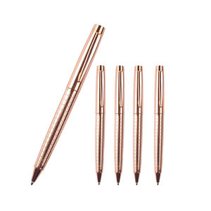 Bolígrafo de Metal Color Oro Rosa de 1.0 mm con Logotipo Personalizado, Tinta Negra y Azul, Gran Venta - Product Image 1